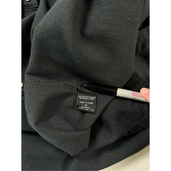 Kuhl Cotton Wool Blend Long Sleeve Button Up Charcoal Grey Men's Size Medium EUC - Picture 10 of 11